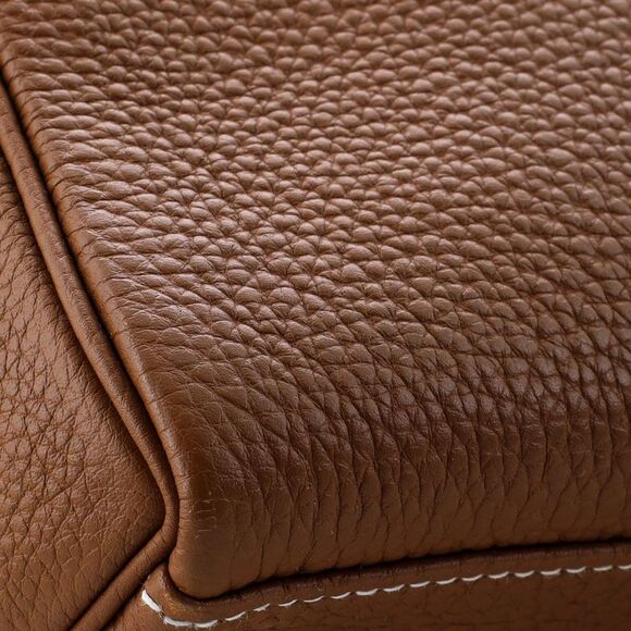 Hermes Kelly Handbag Gold Togo with Gold Hardware 28 Brown - Picture 10 of 13